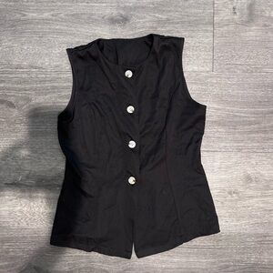 SHEIN Black Button-Front Women's Top